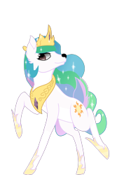 Size: 1211x1615 | Tagged: safe, artist:longct18, princess celestia, deer, deerified, solo, species swap