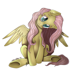 Size: 1000x1000 | Tagged: safe, artist:felixmegalodon, fluttershy, pegasus, pony, head tilt, looking at you, solo, underhoof