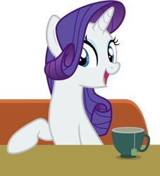 Size: 3900x4300 | Tagged: safe, artist:tomfraggle, rarity, pony, unicorn, the saddle row review, absurd resolution, cup, simple background, solo, teacup, transparent background, vector