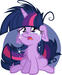 Size: 6000x7324 | Tagged: safe, artist:agamnentzar, derpibooru import, twilight sparkle, absurd resolution, crying, cute, filly, fluffy, foal, solo