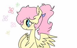 Size: 1280x800 | Tagged: safe, artist:swineburst, fluttershy, pegasus, pony, alternate hairstyle, female, mare, solo