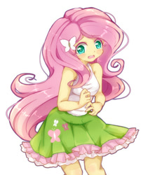 Size: 700x872 | Tagged: safe, artist:lyra-kotto, fluttershy, equestria girls, simple background, solo, white background, worried