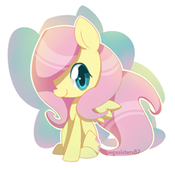 Size: 300x291 | Tagged: safe, artist:pegasisters82, fluttershy, pegasus, pony, chibi, female, mare, solo