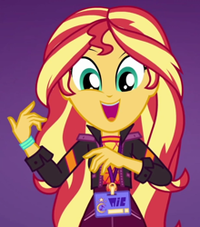 Size: 614x699 | Tagged: safe, screencap, sunset shimmer, better together, equestria girls, cropped, cute, how to backstage, shimmerbetes, solo