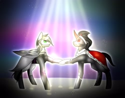 Size: 2560x2000 | Tagged: safe, derpibooru import, king sombra, oc, oc:light knight, pony, unicorn