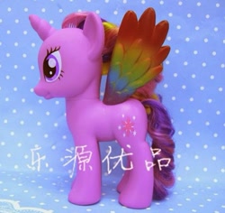 Size: 589x555 | Tagged: safe, derpibooru import, twilight sparkle, twilight sparkle (alicorn), alicorn, pony, colored wings, female, mare, multicolored wings, prototype, rainbow wings, taobao, toy