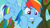 Size: 488x275 | Tagged: safe, derpibooru import, screencap, rainbow dash, pegasus, pony, buckball season, apple tree, cheek squish, cute, dashabetes, faic, female, flying, mare, rainbow dash is best facemaker, solo, squishy cheeks, tree