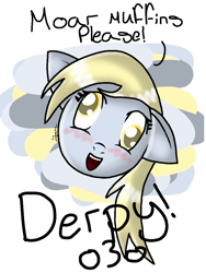 Size: 768x1024 | Tagged: safe, artist:yazmen10, derpy hooves, pegasus, pony, blushing, female, mare, solo