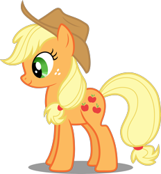 Size: 5000x5392 | Tagged: safe, artist:dashiesparkle, applejack, earth pony, pony, sisterhooves social, .svg available, absurd resolution, simple background, smiling, solo, transparent background, vector