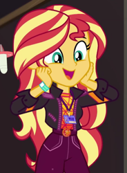 Size: 441x598 | Tagged: safe, screencap, sunset shimmer, better together, equestria girls, cropped, how to backstage, solo