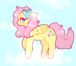 Size: 600x523 | Tagged: safe, artist:witchidly, fluttershy, pegasus, pony, female, mare, pink mane, solo, yellow coat