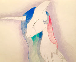 Size: 2468x2023 | Tagged: safe, artist:digital--phoenix, princess celestia, alicorn, pony, colored sketch, cover art, crying, fanfic, fanfic art, sad, solo