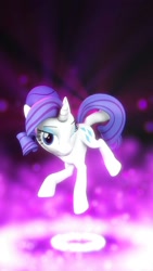 Size: 1080x1920 | Tagged: safe, artist:elliskyan, rarity, pony, unicorn, 3d, female, one eye closed, solo, wink