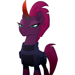 Size: 1000x1000 | Tagged: safe, artist:rapid sparks, derpibooru import, king sombra, tempest shadow, pony, unicorn, my little pony: the movie, armor, bad end, colored horn, curved horn, horn, meme, photoshop, simple background, sombra's horn, tempest gets her horn back, tempest with sombra's horn, transparent background, xk-class end-of-the-world scenario