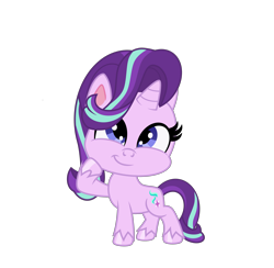 Size: 6200x6048 | Tagged: safe, artist:emeraldblast63, starlight glimmer, pony, unicorn, g4, my little pony: pony life, chibi, cute, cute smile, g4 to g4.5, glimmerbetes, simple background, transparent background, vector