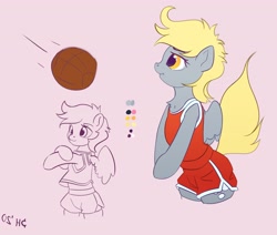 Size: 3482x2955 | Tagged: safe, artist:drafthoof, derpy hooves, pegasus, pony, alternate hairstyle, clothes, shorts, sports