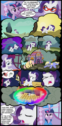 Size: 650x1320 | Tagged: safe, artist:gingermint, artist:icekatze, derpibooru import, rarity, twilight sparkle, pony, unicorn, magical mystery cure, alternate universe, comic, swapped cutie marks