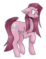 Size: 550x700 | Tagged: safe, artist:teddydemon, pinkie pie, earth pony, pony, female, mare, pink coat, pink mane, pinkamena diane pie, solo