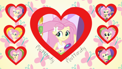 Size: 2560x1440 | Tagged: safe, artist:sonork91, fluttershy, equestria girls, rainbow rocks, cutie mark, heart, waifu, wallpaper