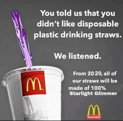 Size: 1149x1127 | Tagged: artist needed, safe, edit, starlight glimmer, pony, unicorn, drink, mcdonald's, meme, wat