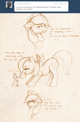 Size: 799x1211 | Tagged: safe, applejack, fluttershy, earth pony, pegasus, pony, ask, female, mare, tumblr