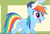 Size: 1369x940 | Tagged: safe, derpibooru import, screencap, rainbow dash, pegasus, pony, flight to the finish, coach rainbow dash, cropped, cute, dashabetes, excited, female, hat, mare, open mouth, smiling