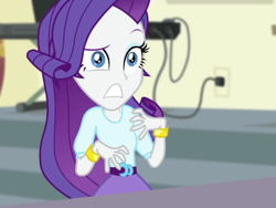Size: 1024x768 | Tagged: safe, screencap, rarity, equestria girls, player piano, rainbow rocks, shocked, startled