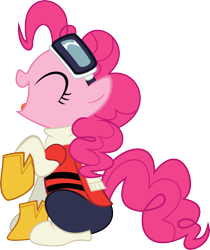 Size: 8001x9515 | Tagged: safe, artist:emedina13, pinkie pie, earth pony, pony, absurd resolution, crossover, flcl, haruhara haruko, solo