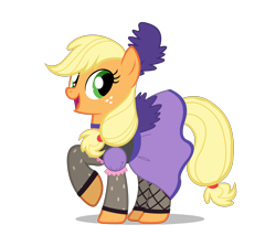 Size: 2800x2500 | Tagged: safe, artist:mixermike622, applejack, earth pony, pony, applejack also dresses in style, clothes, dress, saloon dress, solo