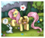 Size: 875x732 | Tagged: safe, artist:sashastub, fluttershy, pegasus, pony, rabbit, blushing, saddle bag, solo