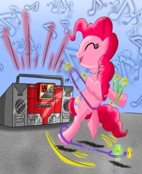 Size: 777x951 | Tagged: safe, artist:kartoon12, pinkie pie, earth pony, pony, g1, blaster, transformers