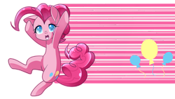 Size: 900x509 | Tagged: safe, artist:haydee, pinkie pie, earth pony, pony, female, mare, pink coat, pink mane, simple background, solo, transparent background