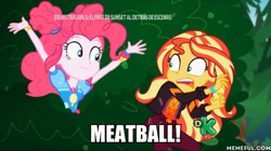 Size: 600x337 | Tagged: safe, edit, edited screencap, screencap, pinkie pie, sunset shimmer, better together, equestria girls, sunset's backstage pass!, cry ed, ed edd n eddy