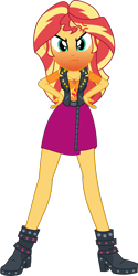 Size: 986x1973 | Tagged: safe, artist:kingdark0001, sunset shimmer, better together, equestria girls, forgotten friendship, angry, boots, clothes, cross-popping veins, cute, cutie mark on clothes, dawwww, female, geode of empathy, high heel boots, looking at you, madorable, magical geodes, miniskirt, puffy cheeks, red face, shimmerbetes, shoes, simple background, skirt, solo, transparent background, vector