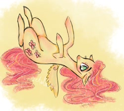 Size: 946x845 | Tagged: safe, artist:vetallie, fluttershy, pegasus, pony, female, mare, pink mane, solo, yellow coat