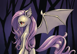 Size: 2480x1748 | Tagged: safe, artist:unousaya, fluttershy, pony, bipedal, ear fluff, flutterbat, solo