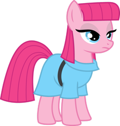 Size: 873x916 | Tagged: safe, artist:blah23z, maud pie, pinkie pie, earth pony, pony, alternate hairstyle, alternate universe, recolor, simple background, solo, transparent background