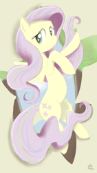 Size: 1440x2560 | Tagged: safe, artist:yell0wthunder, fluttershy, pegasus, pony, female, mare, pink mane, solo, yellow coat