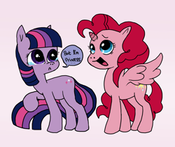 Size: 3911x3300 | Tagged: safe, artist:gurne0, derpibooru import, pinkie pie, twilight sparkle, alicorn, earth pony, pony, alicornified, crying, earth pony twilight, pinkiecorn, race swap, role reversal, sad, xk-class end-of-the-world scenario