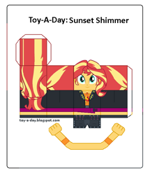 Size: 600x699 | Tagged: safe, artist:grapefruitface1, derpibooru exclusive, sunset shimmer, equestria girls, equestria girls series, arts and crafts, craft, geode of empathy, magical geodes, papercraft, printable, toy a day