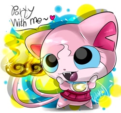 Size: 924x864 | Tagged: safe, artist:flappy27, pinkie pie, cat, youkai, jibanyan, solo, species swap, yo-kai watch