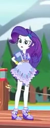 Size: 113x289 | Tagged: safe, screencap, rarity, equestria girls, legend of everfree, boots, camp fashion show outfit, clothes, hand on hip, high heel boots, pier, shoes, skirt, solo