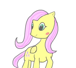Size: 890x800 | Tagged: safe, fluttershy, pegasus, pony, female, mare, pink mane, solo, yellow coat