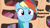 Size: 1280x720 | Tagged: safe, derpibooru import, edit, edited screencap, screencap, rainbow dash, pegasus, pony, season 4, testing testing 1-2-3, book, bronybait, cute, dashabetes, golden oaks library, hug, hug request, library, smiling, solo, text