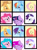 Size: 1110x1512 | Tagged: safe, derpibooru import, applejack, fluttershy, pinkie pie, rainbow dash, rarity, twilight sparkle, oc, oc:curlwhirl, oc:dagger, oc:dead goth, oc:gunshot, oc:killerlane, oc:sire bliss, earth pony, pegasus, pony, unicorn, season 1, the ticket master, after, before, before and after, comparision, earth pony oc, evil oc, evil ocs, mane six, multicolored hair, pegasus oc, recolor, unicorn oc