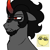 Size: 500x500 | Tagged: safe, artist:tambelon, derpibooru import, king sombra, pony, unicorn, bust, curved horn, facial hair, goatee, grumpy, horn, missing accessory, sideburns, slit eyes, solo, tired