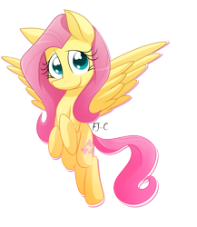 Size: 782x900 | Tagged: safe, artist:fj-c, fluttershy, pegasus, pony, female, mare, solo