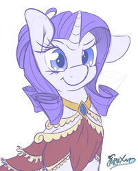 Size: 2878x3577 | Tagged: safe, artist:fluffyxai, rarity, pony, unicorn, clothes, dress, signature, simple background, solo, transparent background