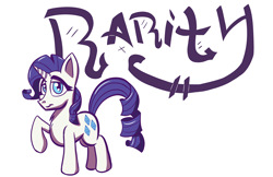 Size: 5100x3300 | Tagged: safe, artist:sirdeeviant, rarity, pony, unicorn, absurd resolution, poster, solo, text