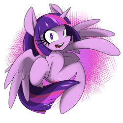 Size: 800x800 | Tagged: safe, artist:red-poni, derpibooru import, twilight sparkle, twilight sparkle (alicorn), alicorn, semi-anthro, solo